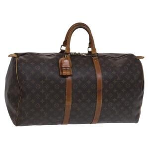 LOUIS VUITTON Monogram Keepall 55 Boston Bag M41424